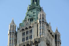 27 Woolworth Building Close Up From The Walk Near The End Of The New York Brooklyn Bridge